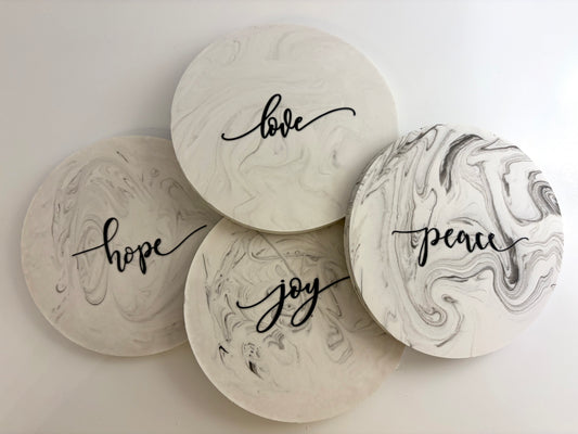 Coasters - Love, Peace, Joy & Hope