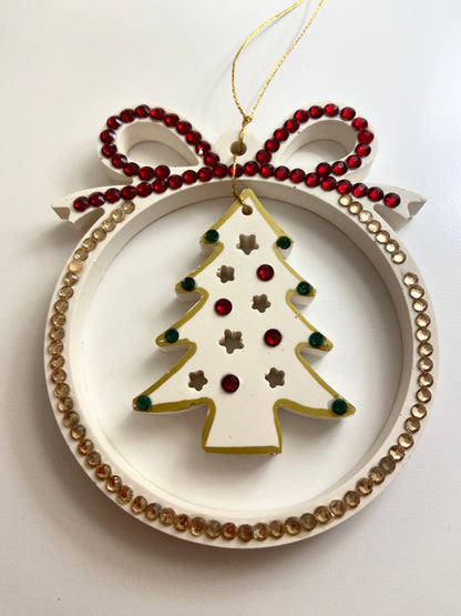 Ornament set: Cross, Angel Wing & Christmas Tree