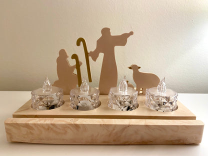 Shepherd & Sheep  - Tealight holder