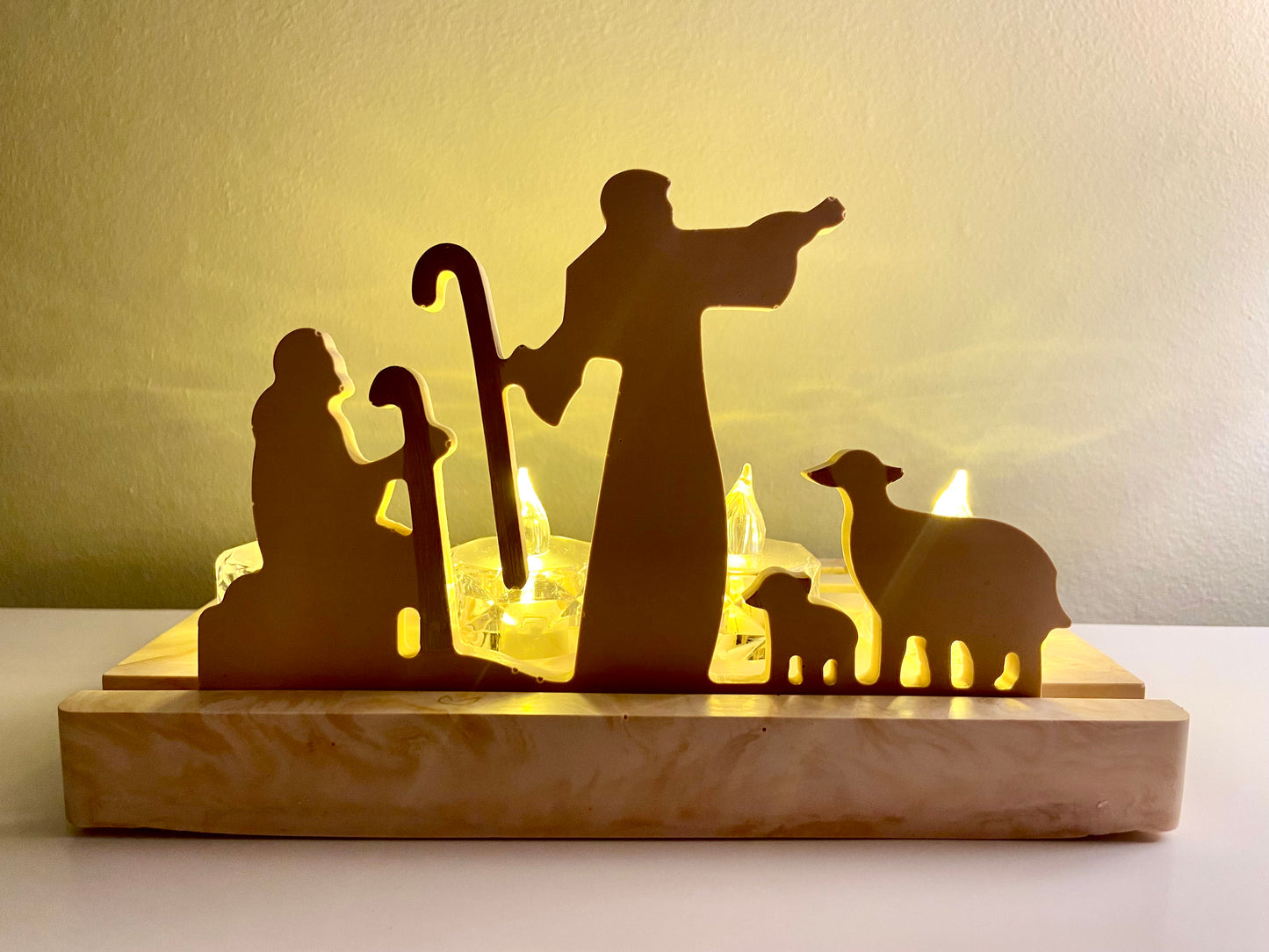 Shepherd & Sheep  - Tealight holder