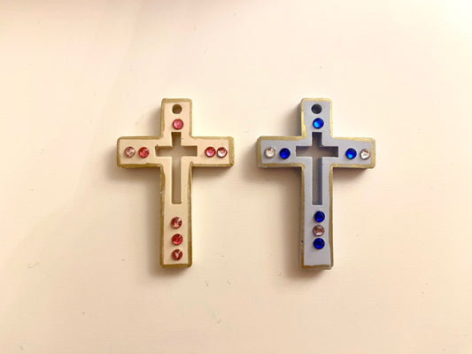 Ornament Set: Cross & Angel Wing